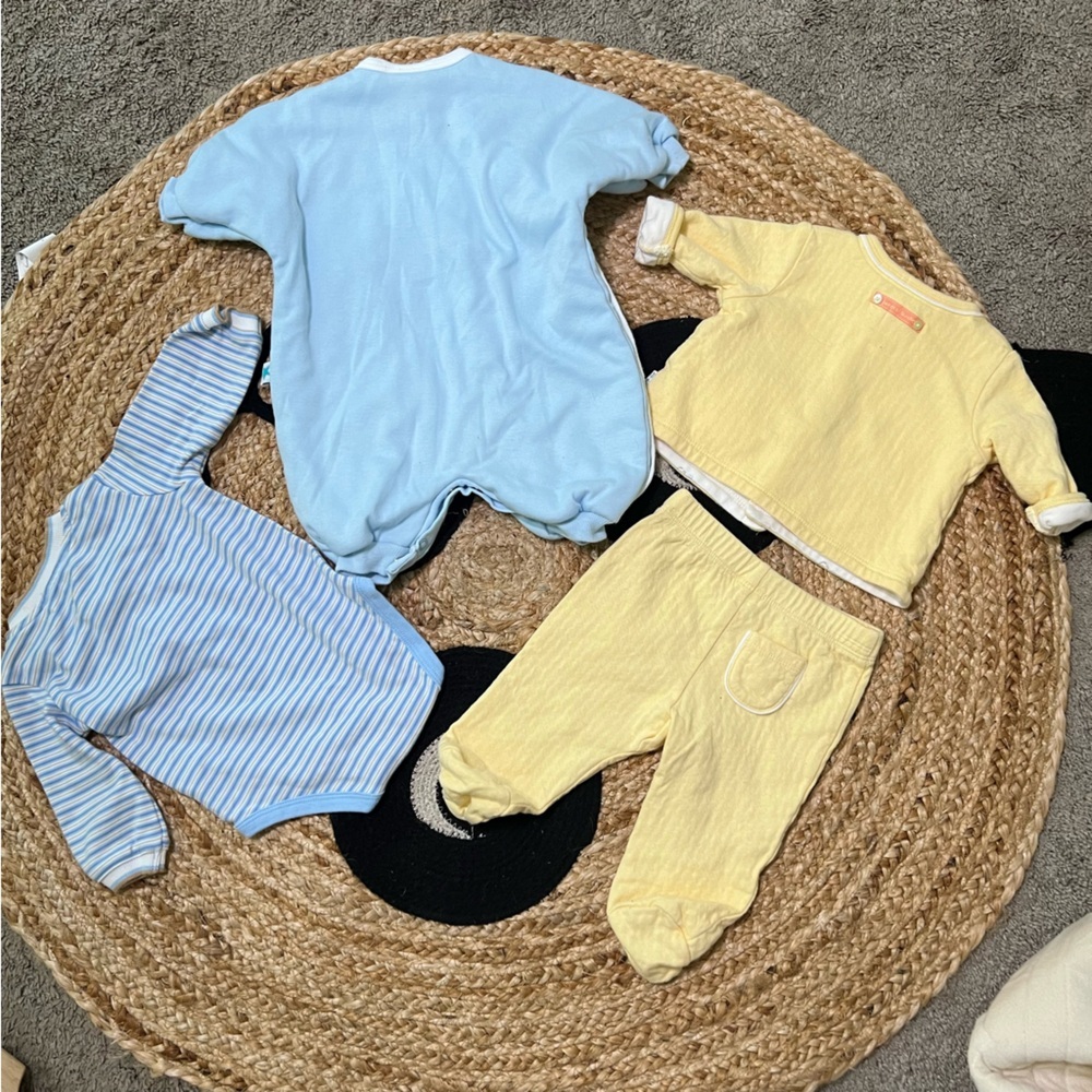 Vintage baby boy clothing bundle blue & yellow made in the USA 100% cotton - Picture 10 of 12